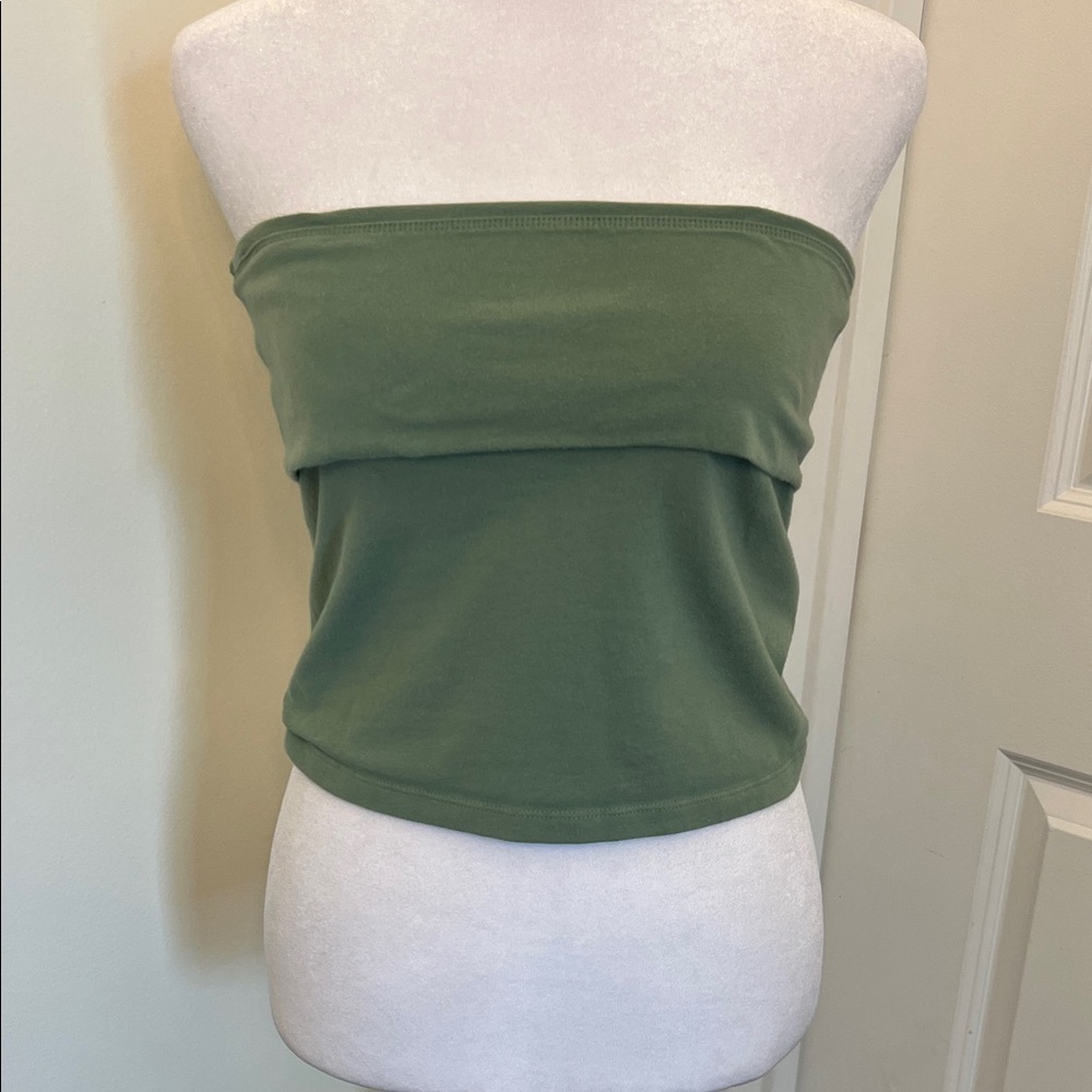 American Eagle Outfitters Green Tube Top Juniors M
